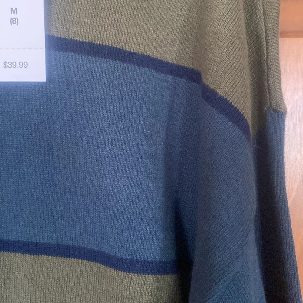 NWT Gap Kids olive / royal blue / navy striped, M/8